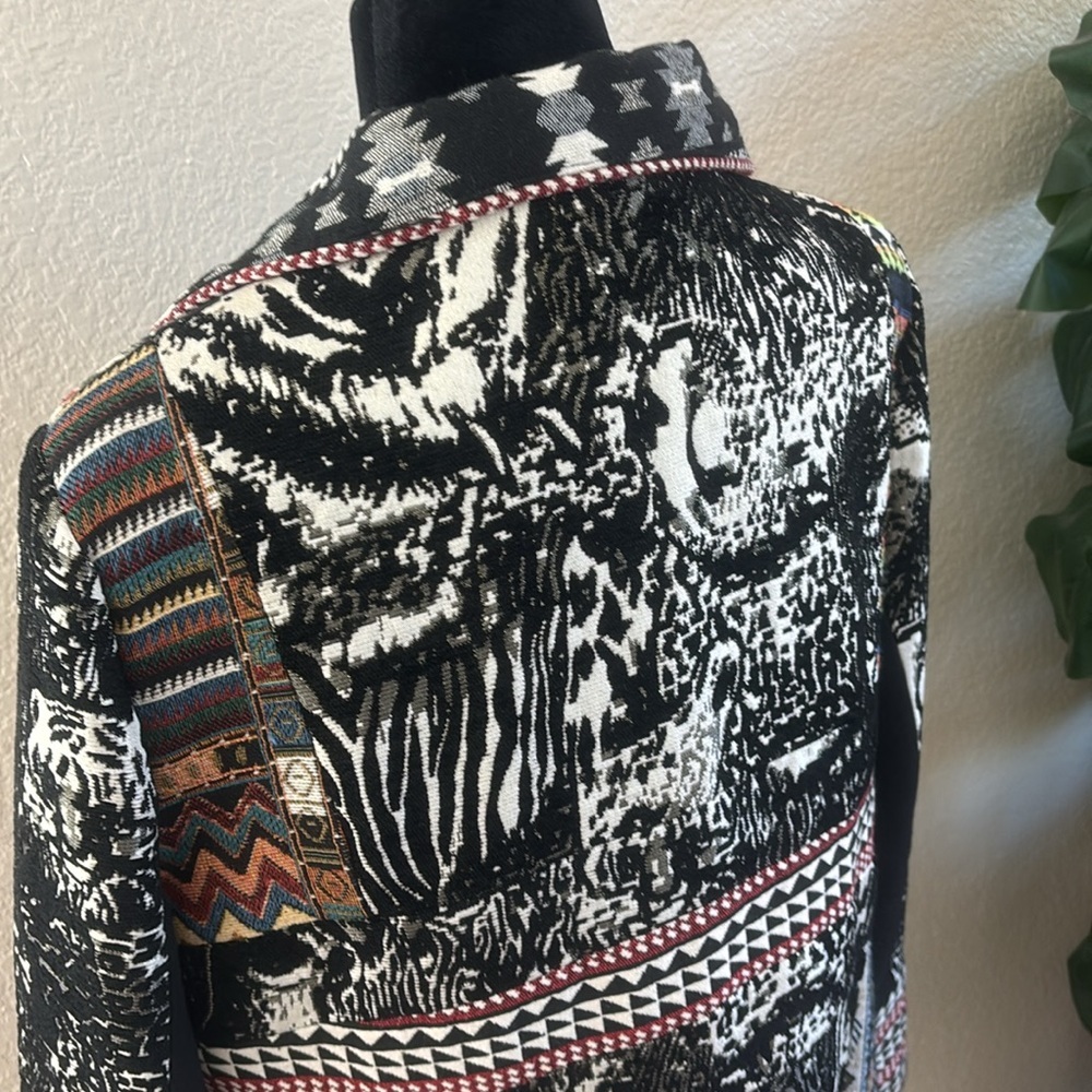 Dor Dor Couture Women's jacket coat Art Patchwork southwestern Size XL - Picture 8 of 10